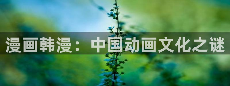 虫虫漫画登录：漫画韩漫：中国动画文化之谜